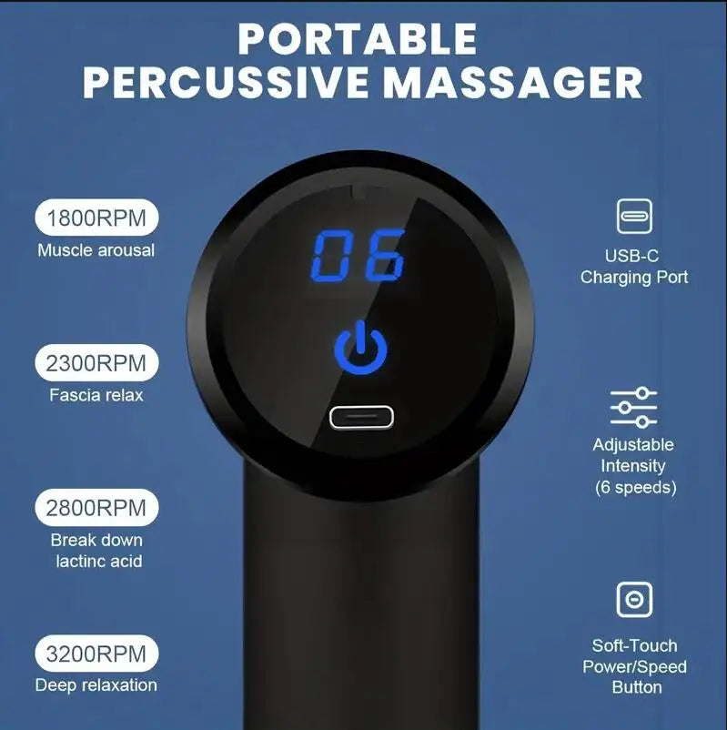 Massageador Elétrico Pulse- Portátil de Alta Frequência com Carregamento USB